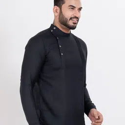 Sultan The King Of Kurta Men Solid Mandarin CollarPathani Kurtas image 3