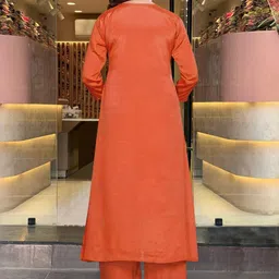 KALINI Floral Embroidered Thread Work Kurta with Trousers & Dupatta image 4