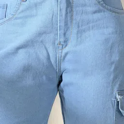 LINARIA Women Cotton Mid-Rise Classic Cargo Styles Jeans image 2