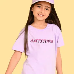 NUSYL Girl Printed Round Neck Oversized T-shirt-image-15