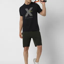 Van Heusen Flex Men Mid-Rise Slim Fit Knee Length Cotton Regular Shorts image 5