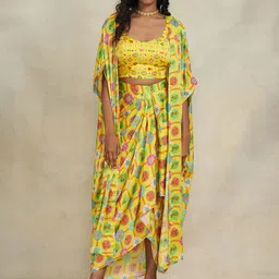 Gulabo by Abu Sandeep Printed Swimwear Cover Up Sarong-image-17