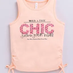Ginie girls Typography Round Neck Cotton Top-picture-34