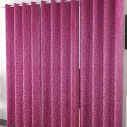 Galaxy Home Decor Pink 3 Pieces Room Velvet Darkening Door Curtains-picture-20