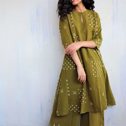 DIVASTRI Women Ethnic Motifs Printed Kurta with Palazzo image 4