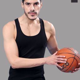 FBAR Pack Of 2 Scoop Neck Ribbed Cotton Gym Vest R-01-17-picture-43