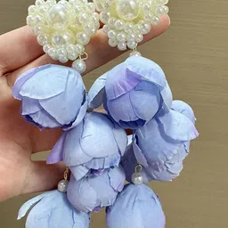 StyleCast x Revolte Artificial Beads Beaded Contemporary Drop Earrings image 2