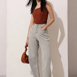 STREET 9 Women Comfort Straight Fit Mid-Rise No Fade Non Stretchable Jeans-picture-33