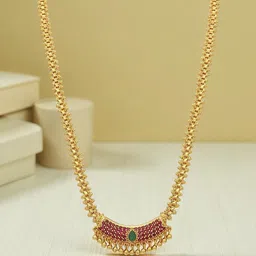 Anouk Gold-Plated American Diamond Stone Studded Necklace & Chains image 2
