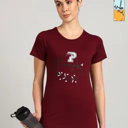 PAAVKI Women Pack of 3 Typography Printed Round Neck Cotton T-shirts-image-71