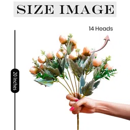 Orange Polyester Artificial Flower by Art Street image 5