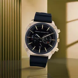 french connection Valour Black Textured Dial | Chronograph Watch for Men's | FCB3B Analog Watch - For Men FCB3B-picture-30