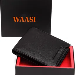 waasi Men Evening/Party, Travel, Ethnic, Casual, Trendy, Formal Black Artificial Leather Wallet - Mini-picture-11