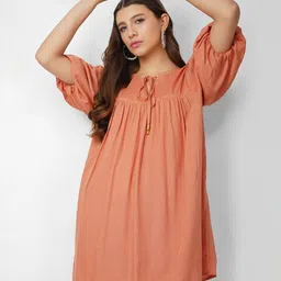 HERE&NOW Women Viscose Rayon A-Line Dresses-picture-18