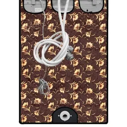 The Furnishing Tree Washing Machine Cover Floral Pattern Coffee Brown Compatible for Whirlpool 7 Kg image 5