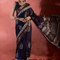 Saree mall Bagh Zari Silk Blend Sungudi Sarees-picture-29