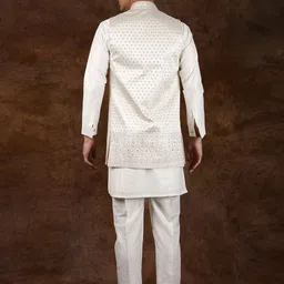 Exotic India Men Solid Kurta with Pyjama image 2