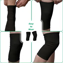 Kuber Industries 2-Pcs Cotton 4-Way Compression Joint Pain Knee Caps image 4
