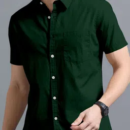vtexx Men Regular Fit Solid Spread Collar Casual Shirt-picture-48
