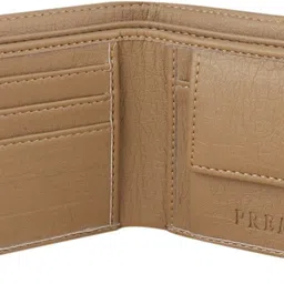 jnd Men Casual Beige Genuine Leather Wallet image 2