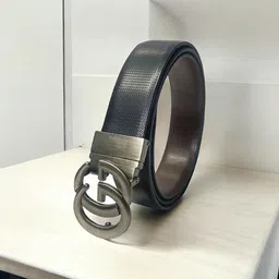 fazon Men Casual, Evening, Formal, Party Black, Brown Texas Leatherite Reversible Belt image 1