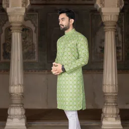 dhasu trendz Men Cotton Blend Kurta Pant Set image 2