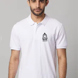 dazeel Men Solid Polo Neck Polycotton White T-Shirt-picture-10