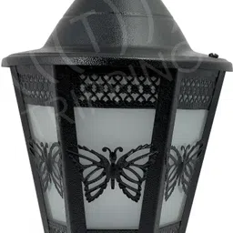 tripping Black B22 Holder Antique Design Waterproof & Rustproof Gate Lamp for Home, Garden, and Outdoor Poles & Pillars / Decorative Metal Light for Patio, Compound, Wall, and Pillars Gate Light Outdoor Lamp image 1