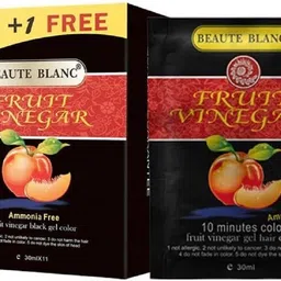 beaute blanc Fruit Vinegar Hair Gel Color Dye for Men&Women- 30ml x 11 (10 + 1 Free Pouch) , BLACK-picture-10