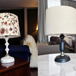 autowhrib Classy Table Lamp 46 cm, Textured Shade Hand Crafted Lamp Table Lamp-picture-37