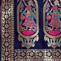 hyphoria Pure Silk Printed Multicolor Women Dupatta image 4