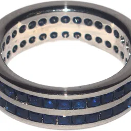 madhisha Blue Titan Sterling Silver Cubic Zirconia Ring image 2