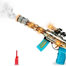 little bloom Premium Machine Gun for Kids - Realistic Metallic Finish Recoil Vibration Guns & Darts image 1