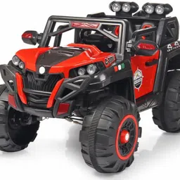attire "Adventure Cruiser: Rechargeable Battery Operated Ride-On with Music and Lights! Jeep Battery Operated Ride On image 4