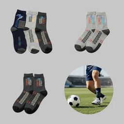 naosucura Men Graphic Print Mid-Calf/Crew-picture-38