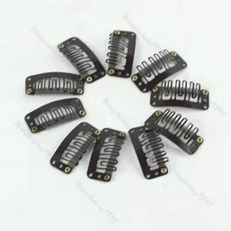 growth 6pcs Black U Shaped Snap Clips for Extensions Hair Extension-picture-11