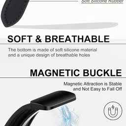 ACM Strap Leather Magnetic Silicone 20mm for ||Garmin|| Forerunner 165 Smartwatch 3848367 mm Synthetic Leather Watch Strap image 3