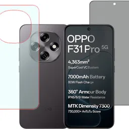 SPRITZEN Front and Back Screen Guard for OPPO F31 Pro 5G, Privacy Tempered Glass, Back Screen Guard With Matte Finish image 1