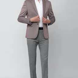 peter england Men Self Design Single Breasted Casual Blazer image 2