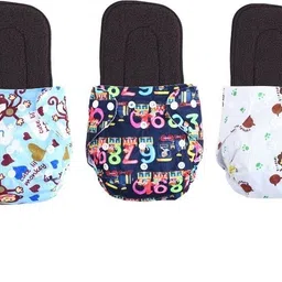 jaydison Printed Reusable Diaper Cloth Diaper Reuse Nappy With Insert (0-24m)td2-picture-11