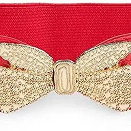 redhorns Women Casual, Evening, Formal, Party Red Artificial Leather, Fabric Belt-picture-22