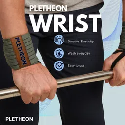 pletheon Wrist Wraps with Thumb Loop for Gym | Compression Support for Weightlifting Wrist Support image 3