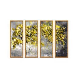 999store Leave Multicolour Canvas Framed Landscape Art Panel image 2