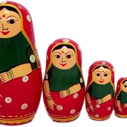 funwood games Indian Nesting Doll Set for Girls image 1