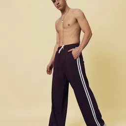 dogman Men Striped Purple Track Pants image 2