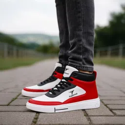 englewood White and Red Sneakers Shoes | Shoes for men Sneakers For Men-picture-31