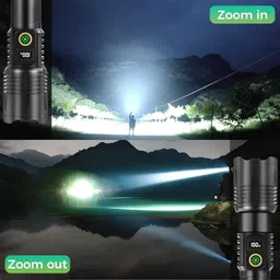 elephantboat Dual Light Source 2000 Lumens LED Flashlight USB Recharge Torch image 5