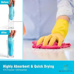 showstopper Cleaning Rag,Cleaning Towels with 6 Color(30cm x 30cm) Wet and Dry Microfiber Cleaning Cloth image 4