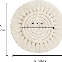 karima craft Round Cotton Coaster Set image 3