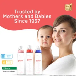 pigeon PERISTALTIC NURSING BOTTLE KPP 200ML(BLUE) NIPPLE M - 200 ml image 4